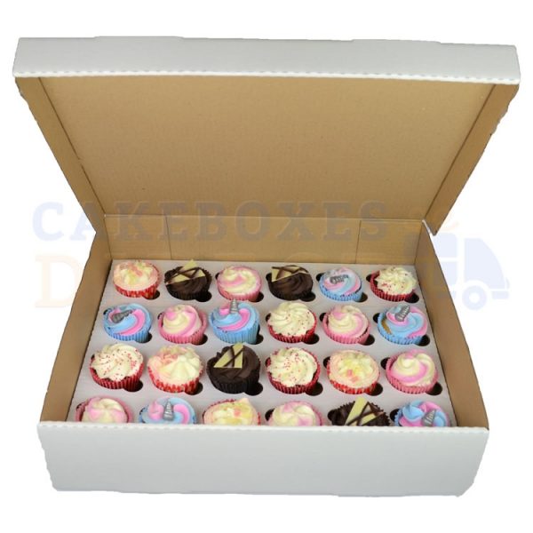 24 Cupcake Ex Deep (Corr) Box with 6cm Dividers