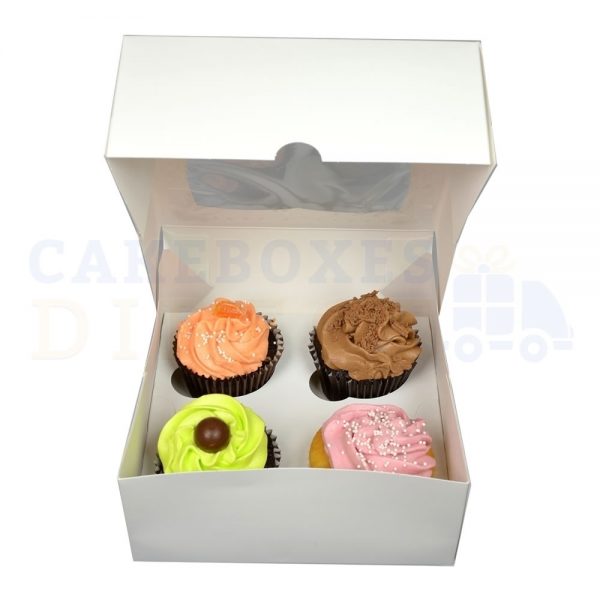 Corr 50 X 9 Cupcake white Box with 6cm Dividers FREE NEXT DAY DELIVERY 
