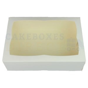 Premium White Window Cake Box 9.5 x 6.6 x 3 in.