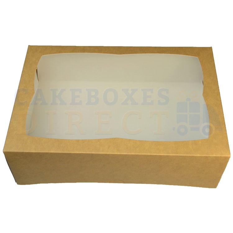 Premium Kraft Window Cake Box 9 5 X 6 6 X 3 In Qty 100 Cake Boxes Cupcake Boxes