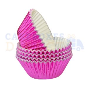 Hot Pink Foil Cupcake Cases (Qty 500)