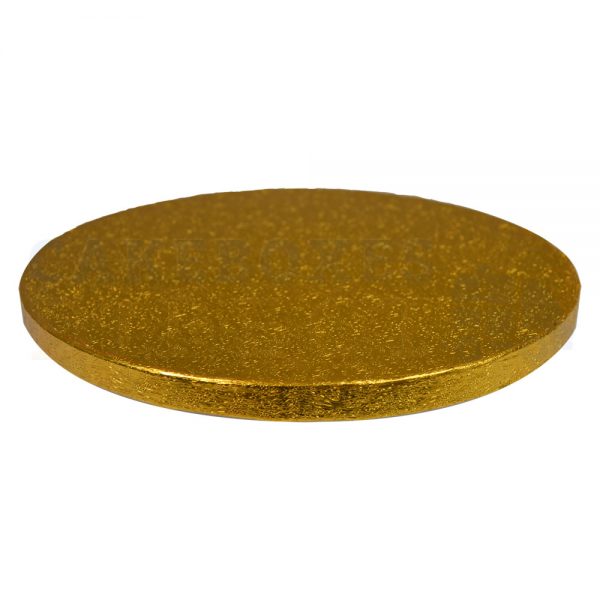 12" Gold Round Solid Board Cake Drums (Qty 5)