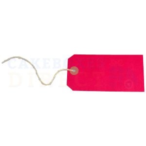 Tag Labels Strung Red 120x60mm (Qty 1000)