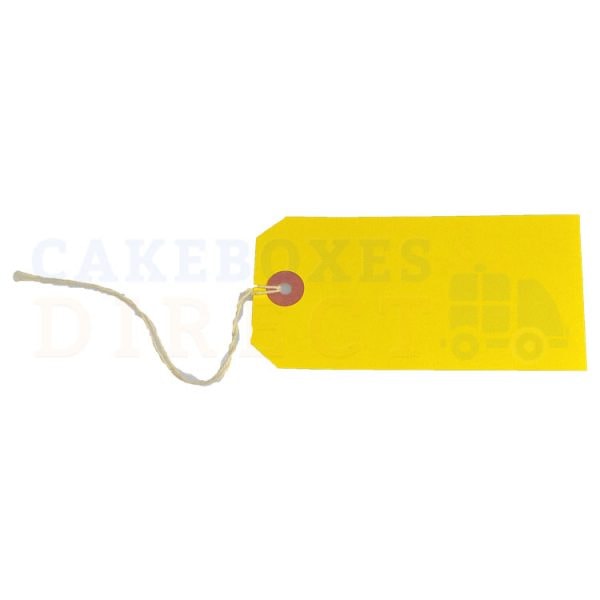 Tag Labels Strung Canary Yellow 120x60mm (Qty 1000)
