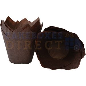 Brown Tulip Muffin Case